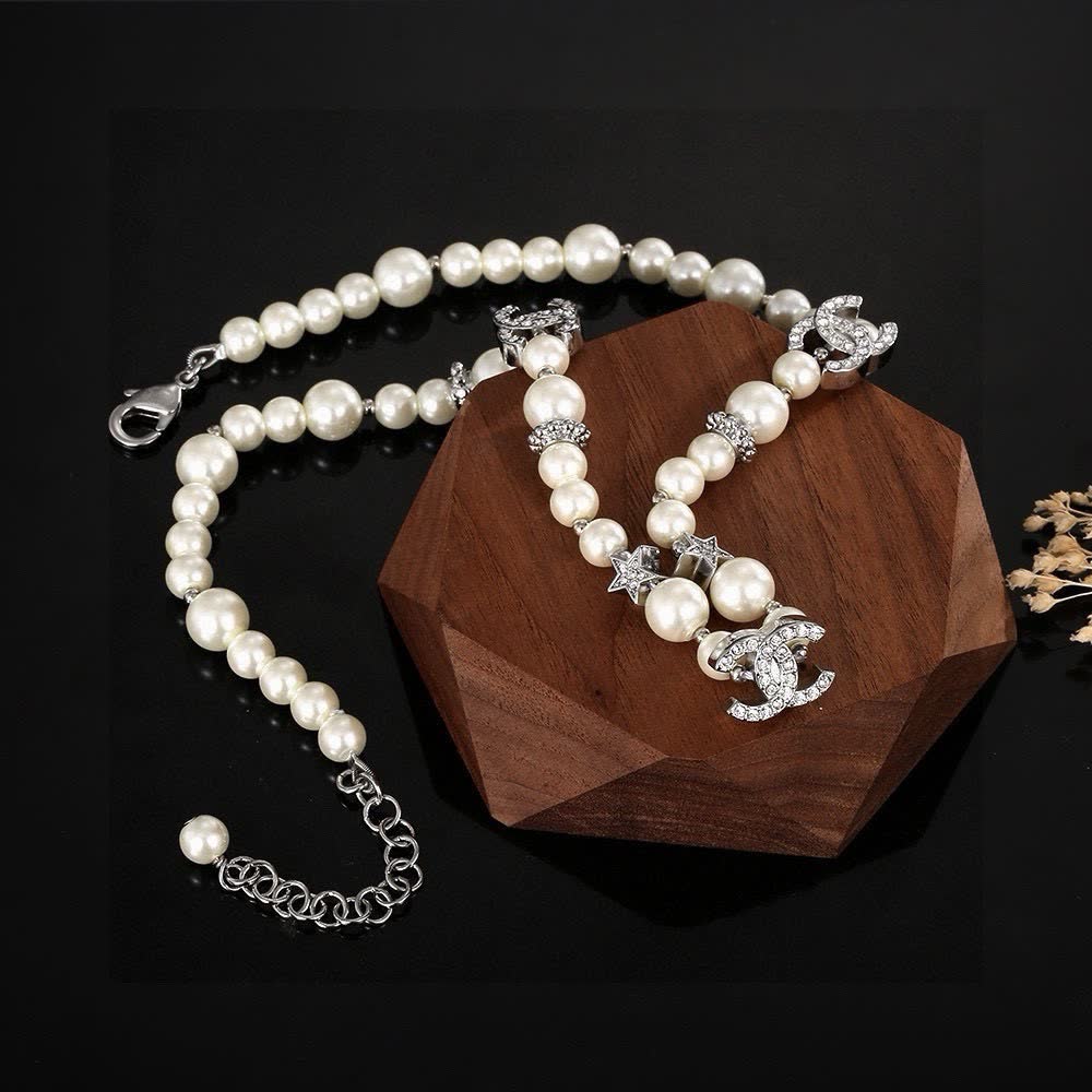 Chanel Pearl and Crystal Necklace
