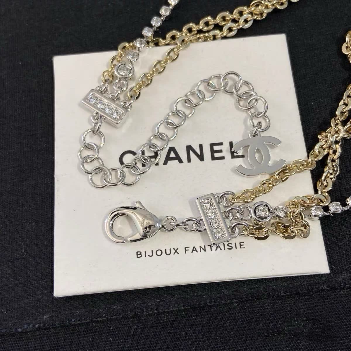 Chanel Silver Bow Statement Necklace