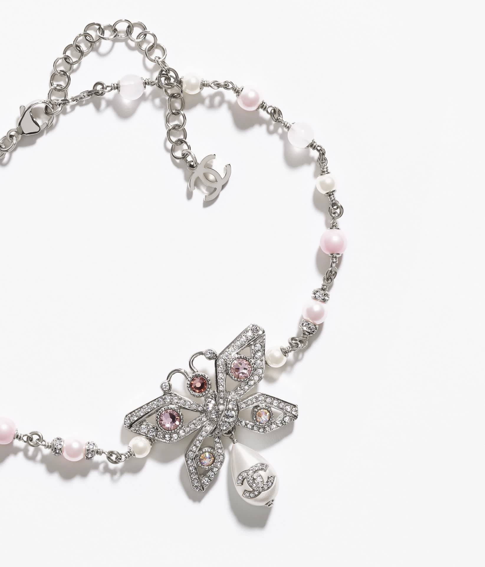 Chanel Butterfly Pearl Necklace