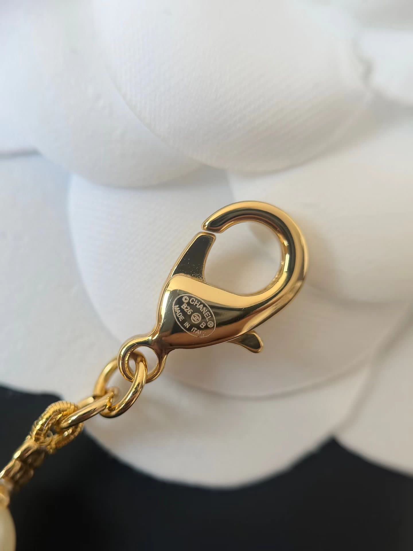 Chanel Elegant Pearl and Gold Bead Necklace