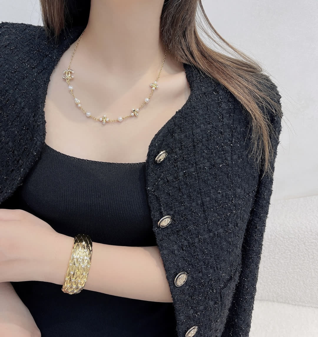 Chanel CC Pearl Necklace
