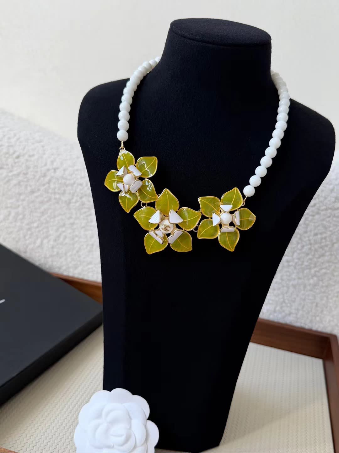 Chanel Yellow Flower Necklace