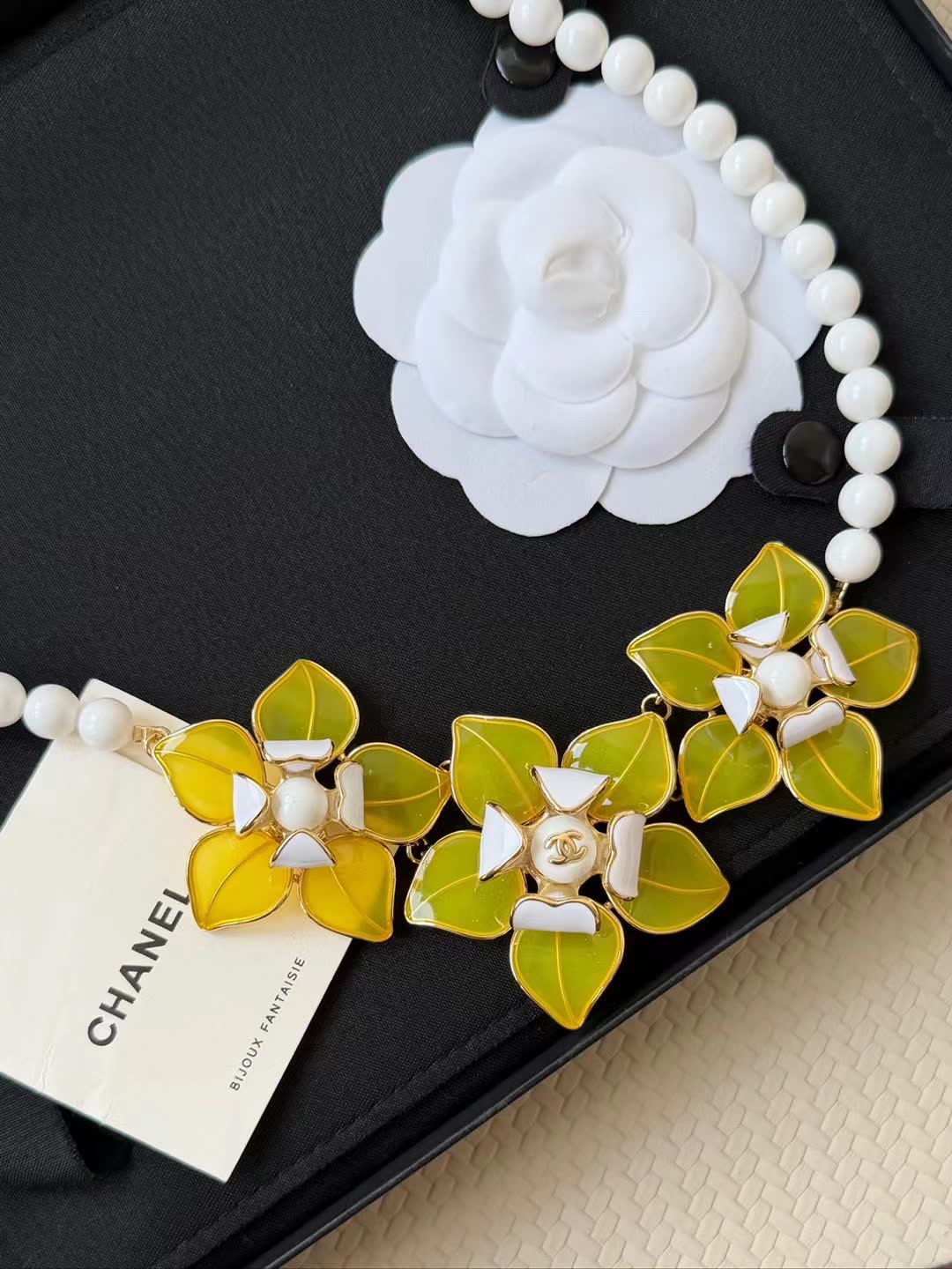 Chanel Yellow Flower Necklace