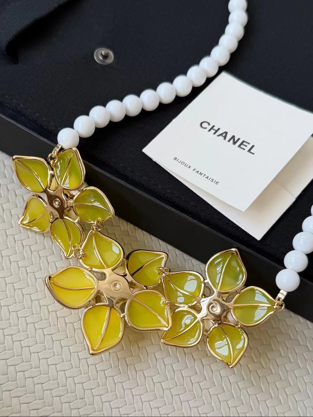Chanel Yellow Flower Necklace