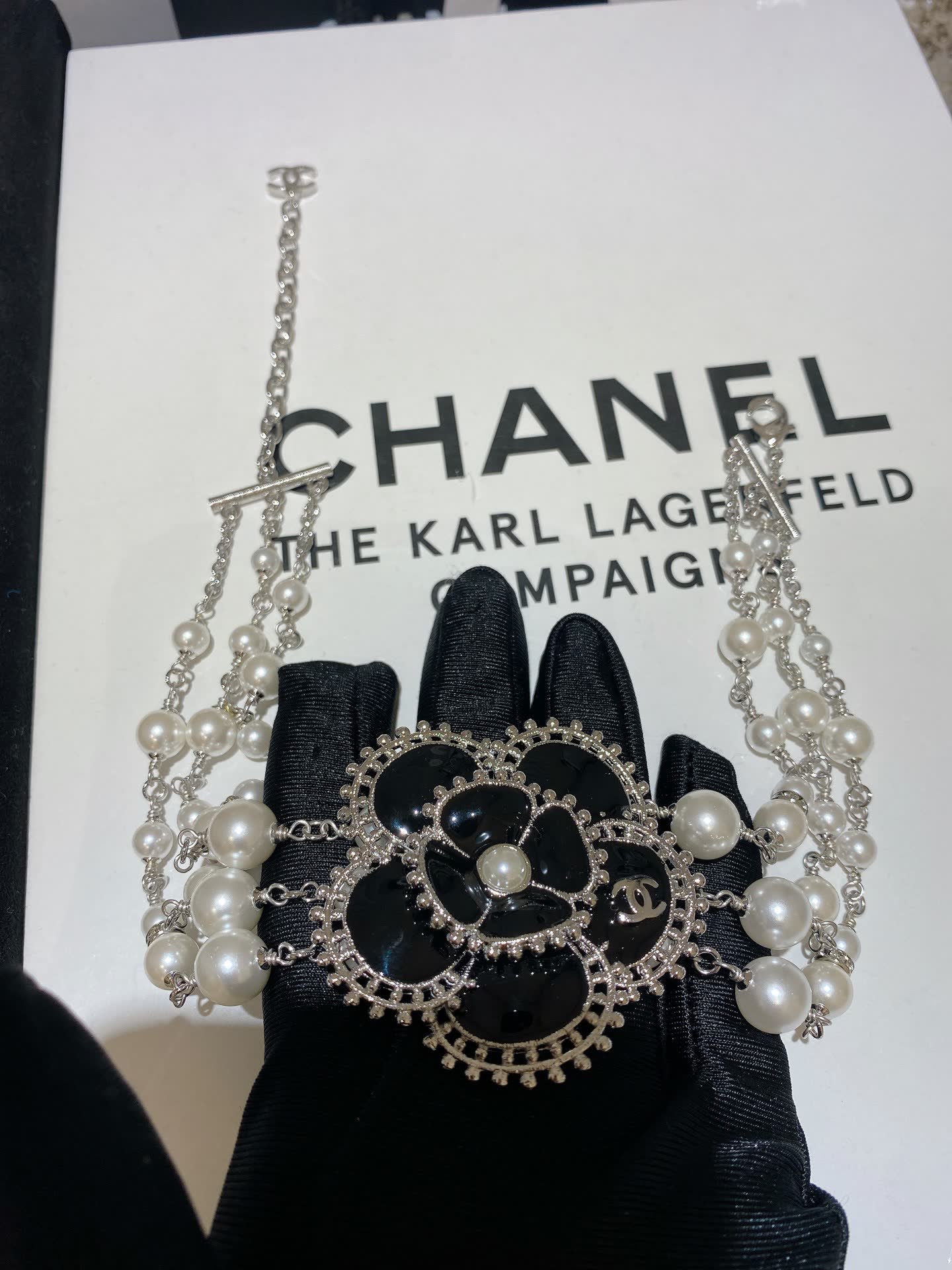 Chanel Pearl and Crystal Necklace