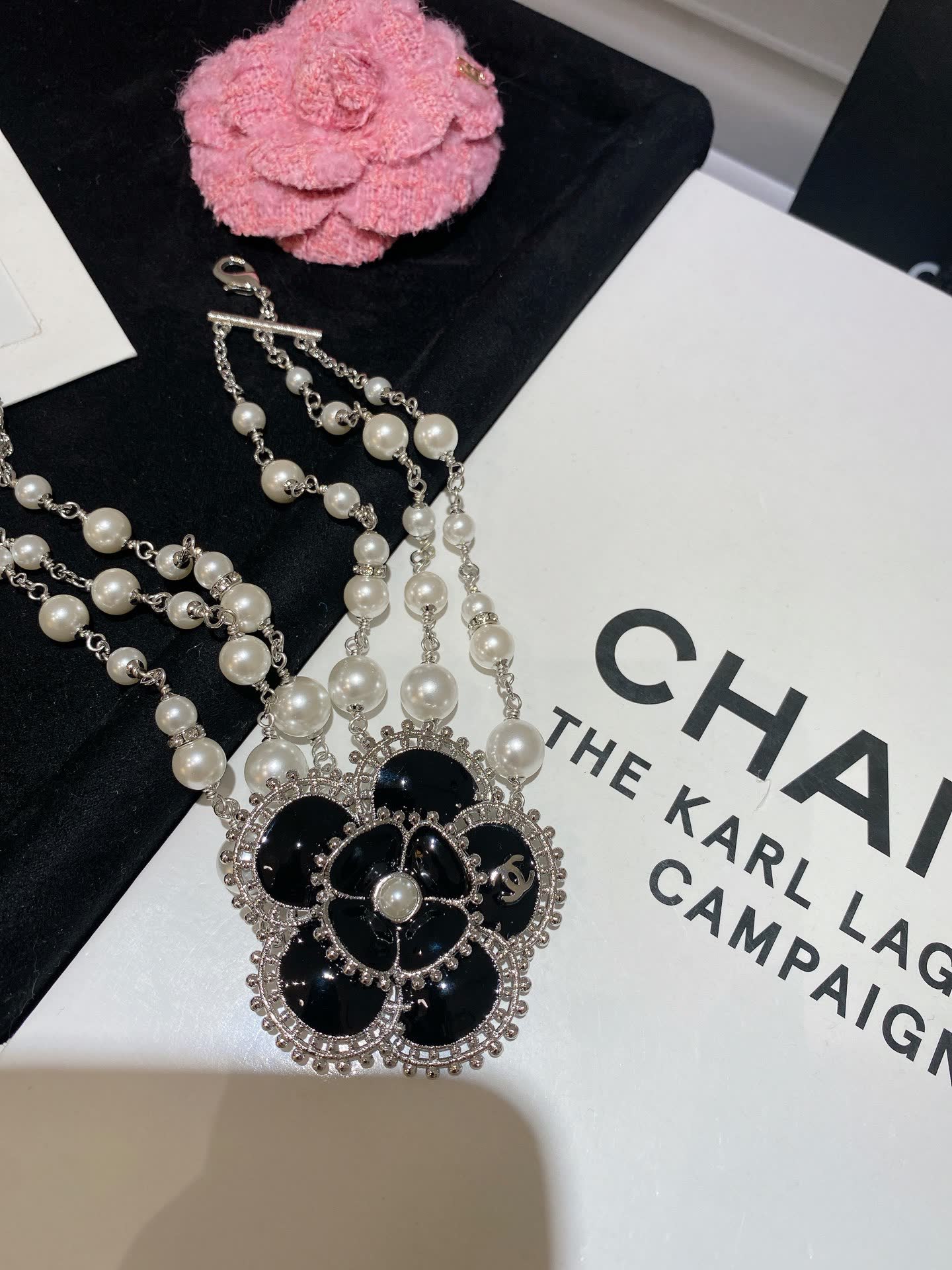 Chanel Pearl and Crystal Necklace