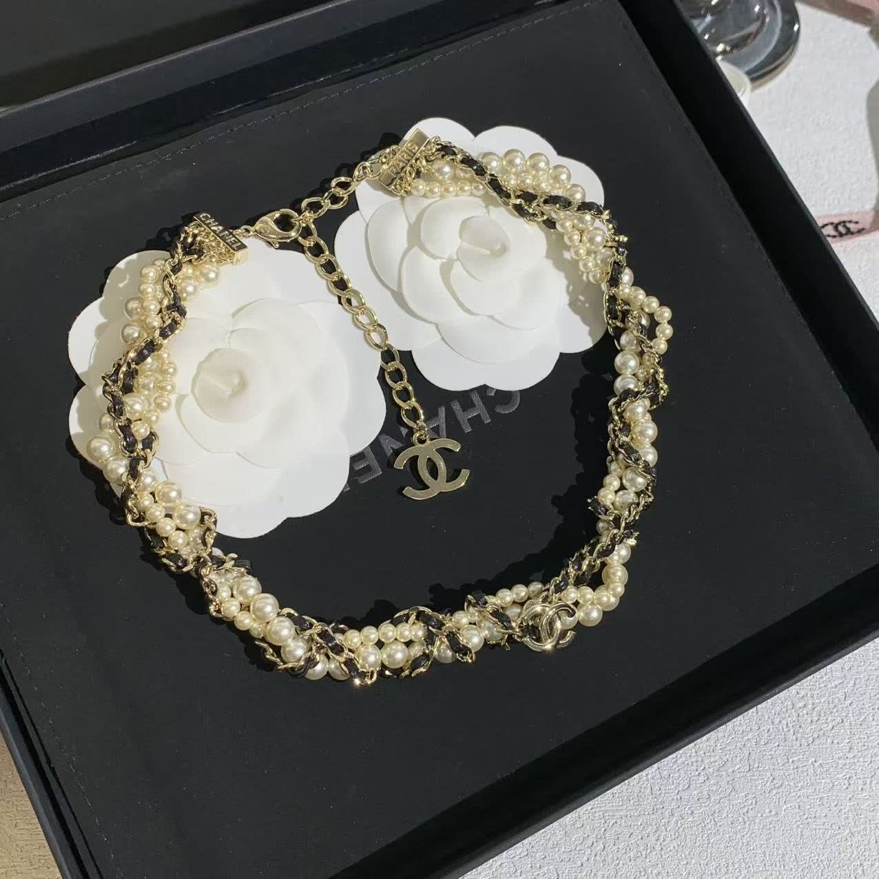Chanel Pearl and Crystal Necklace