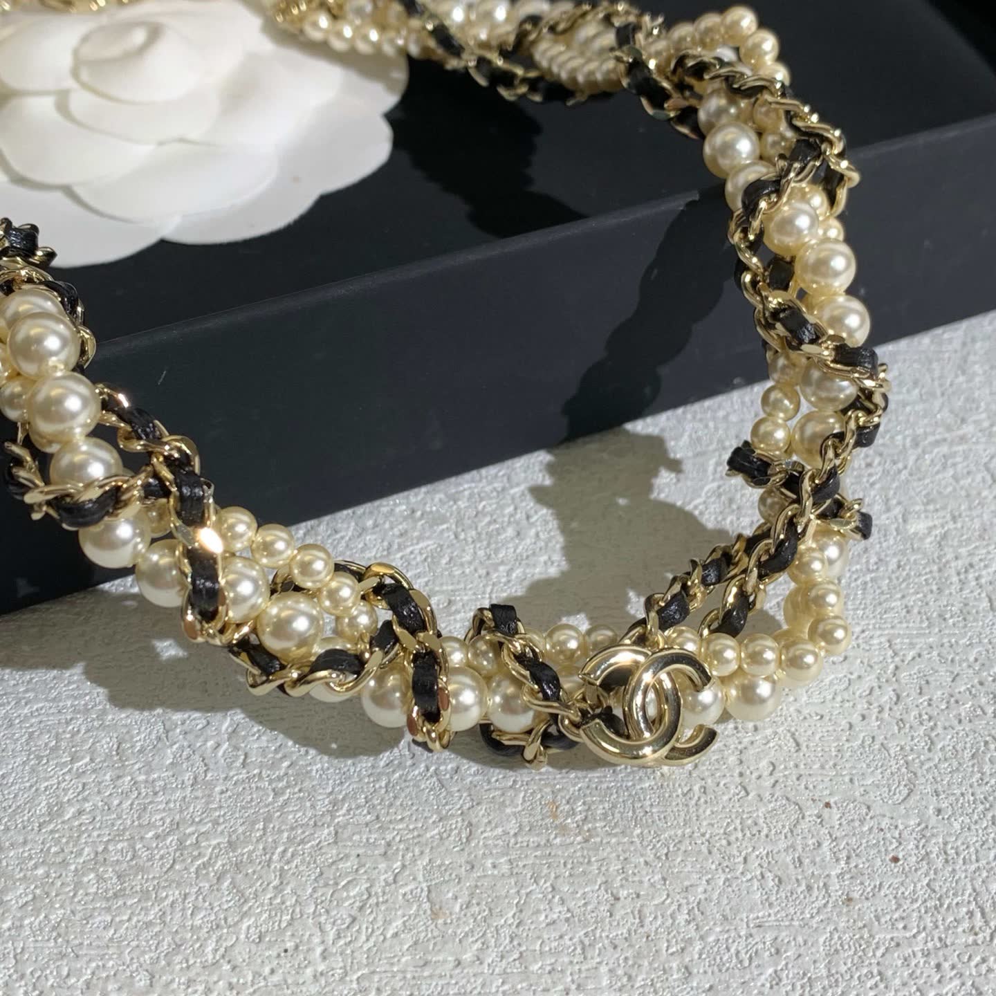 Chanel Pearl and Crystal Necklace