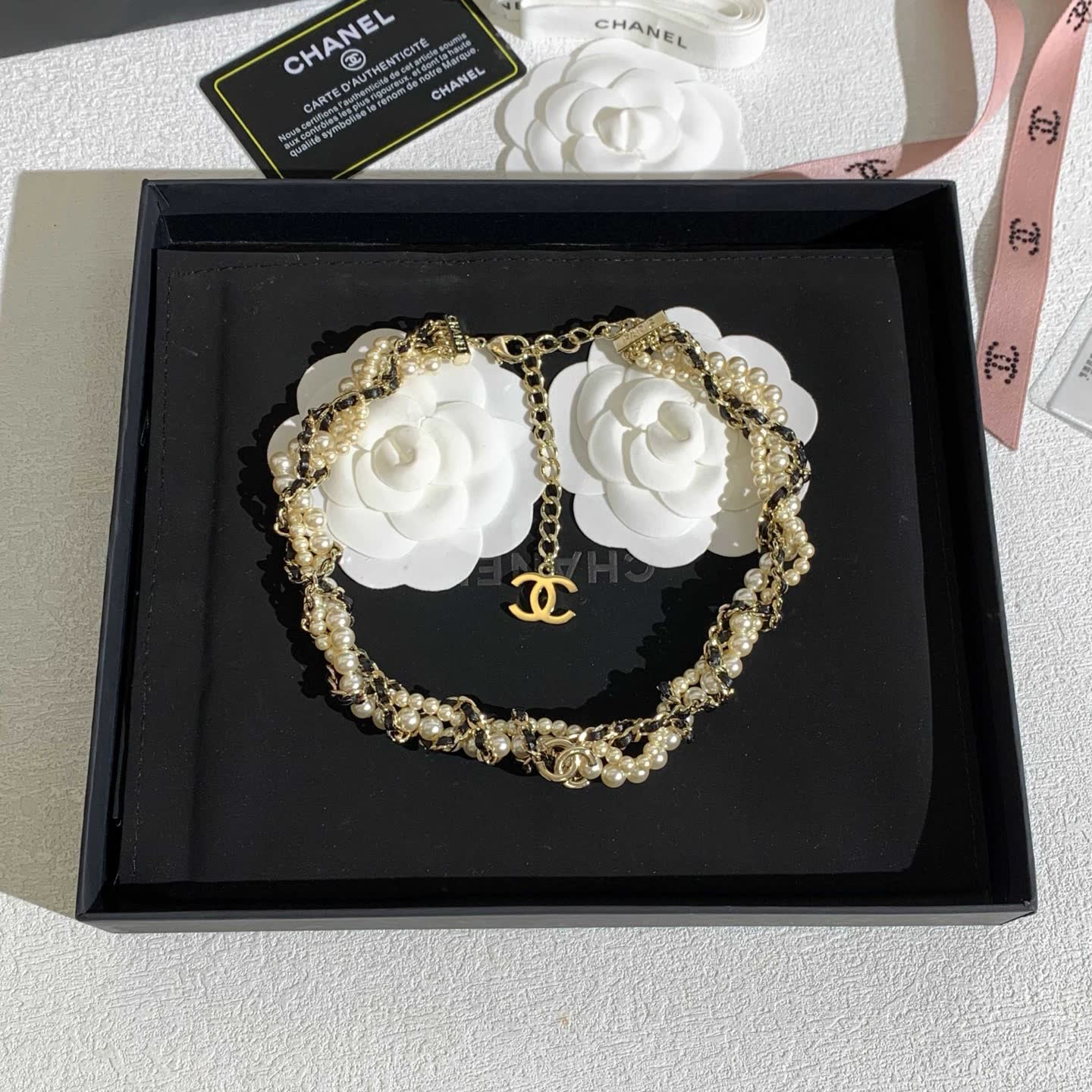 Chanel Pearl and Crystal Necklace