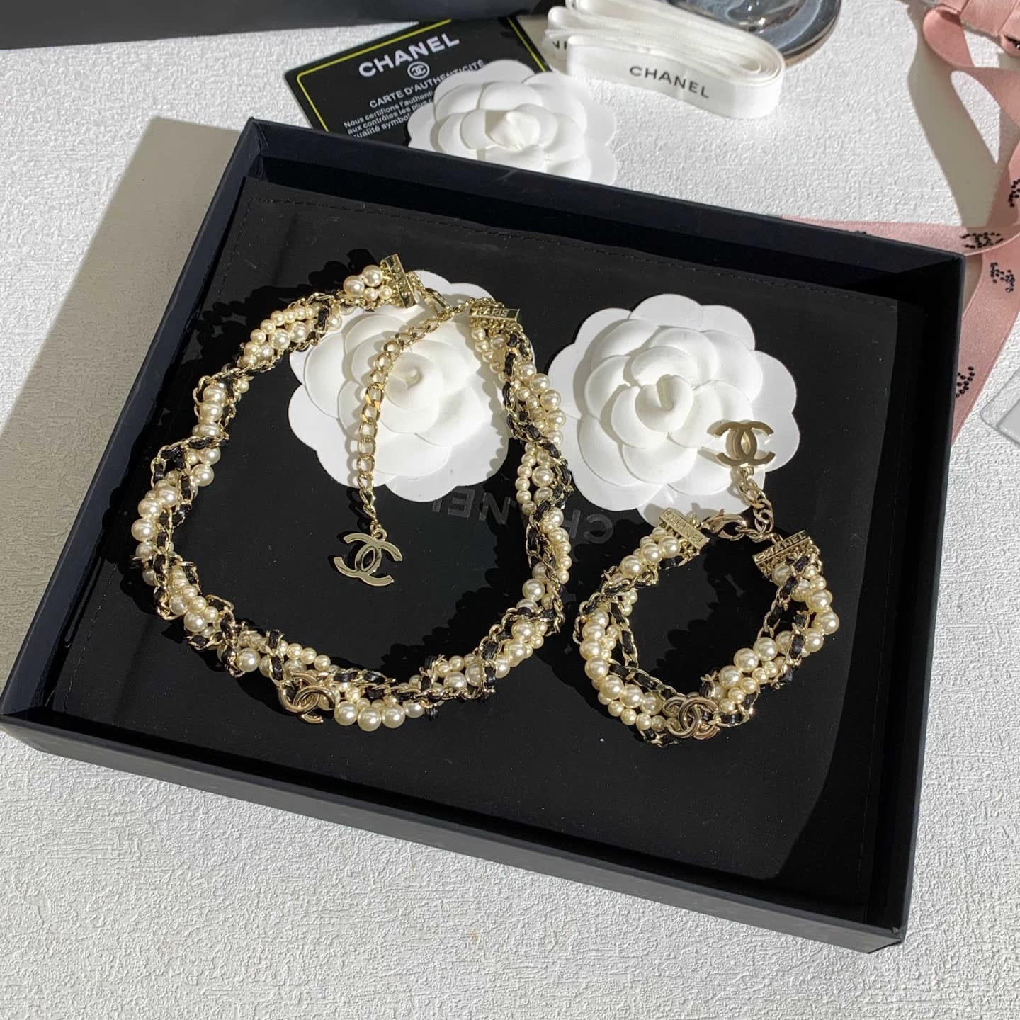 Chanel Pearl and Crystal Necklace