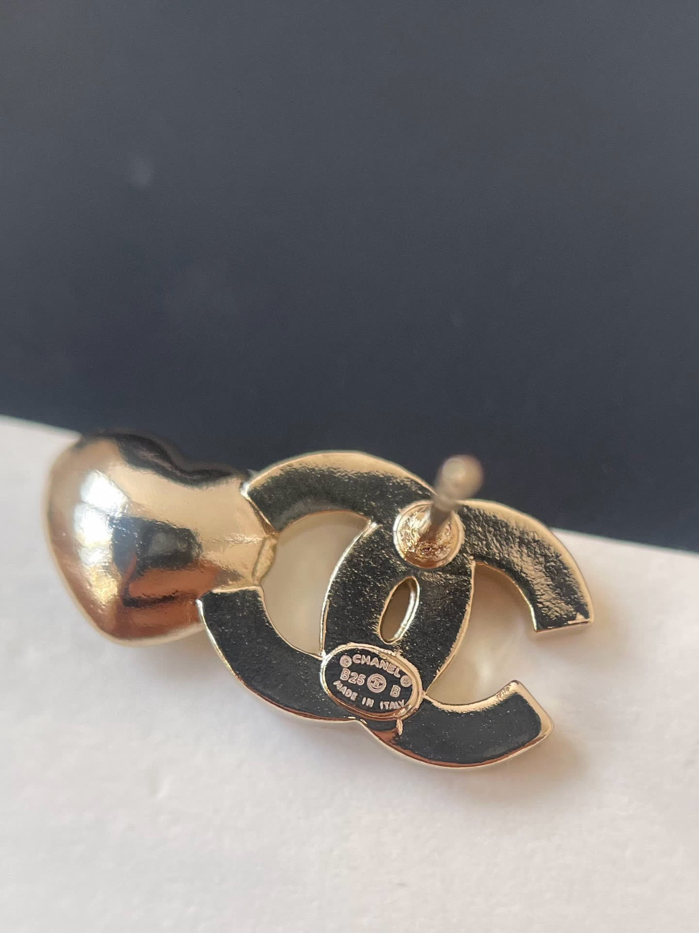 Chanel CC Logo Pearl and Black Bead Necklace