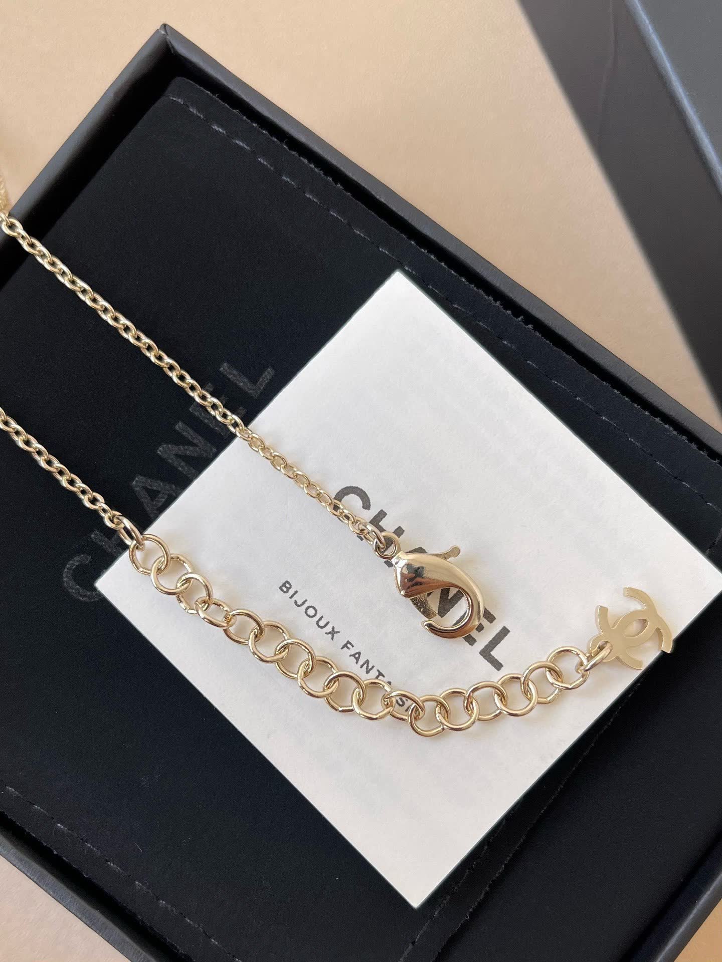Chanel Black Diamond and Pearl Bow Pendant Necklace