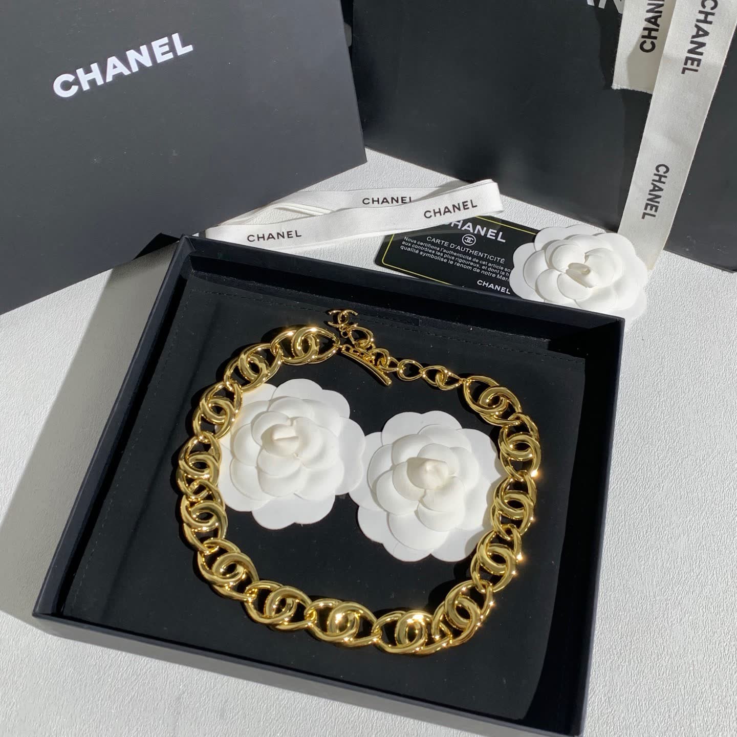 Chanel Gold-Plated Chunky Link Necklace