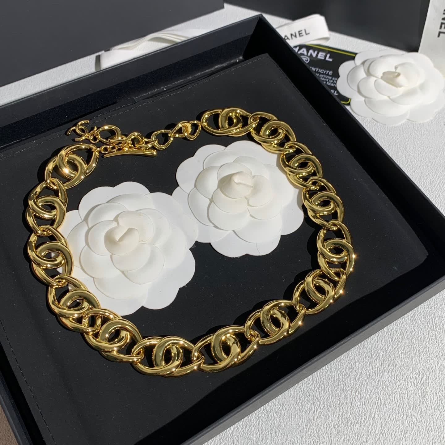 Chanel Gold-Plated Chunky Link Necklace