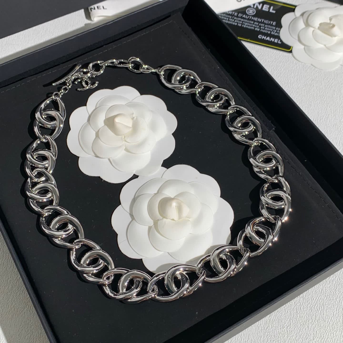 Chanel Silver Chain Necklace