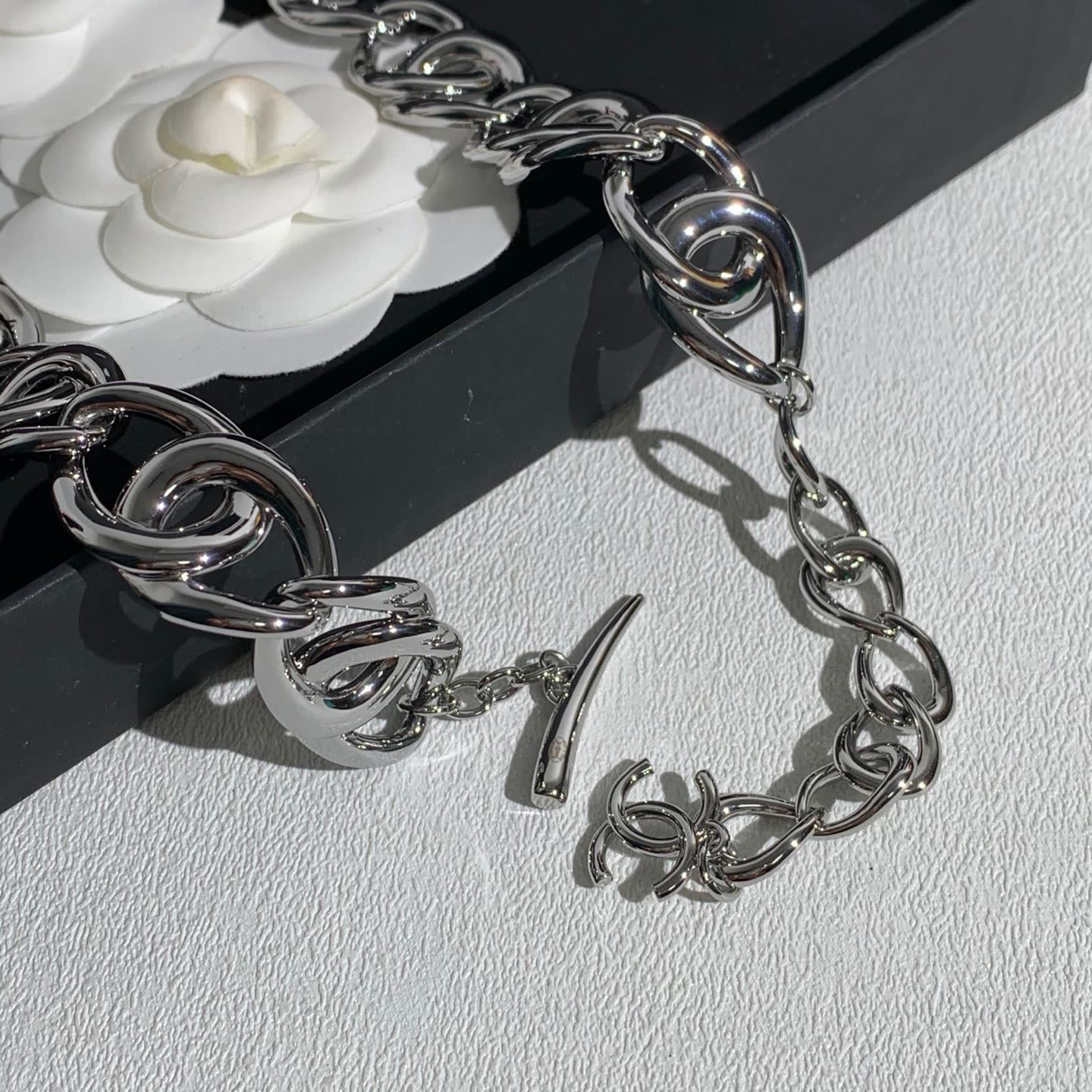 Chanel Silver Chain Necklace
