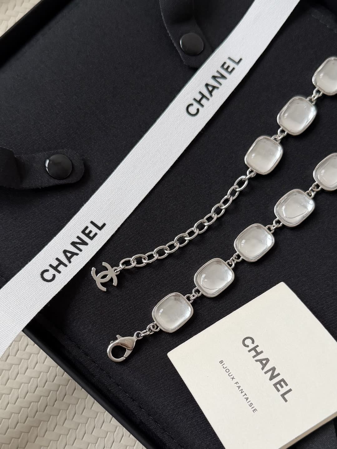 Chanel Crystal Necklace and Bracelet Set