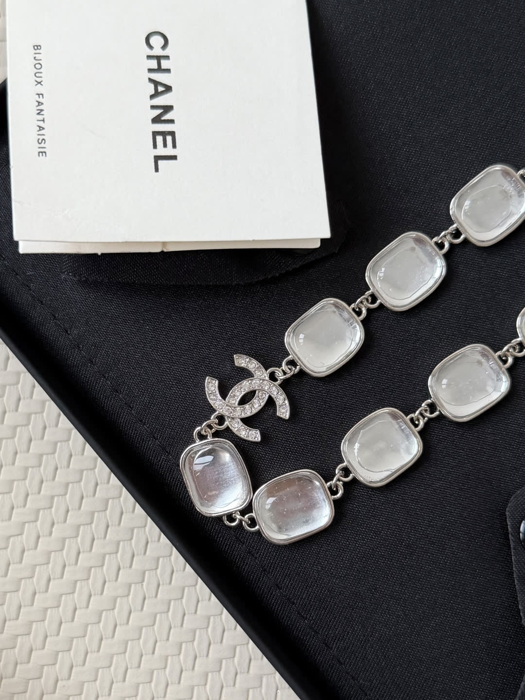 Chanel Crystal Necklace and Bracelet Set