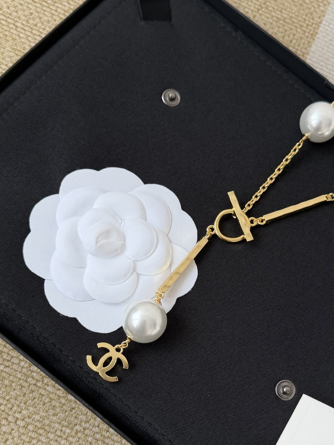 Chanel Pearl and Gold Necklace