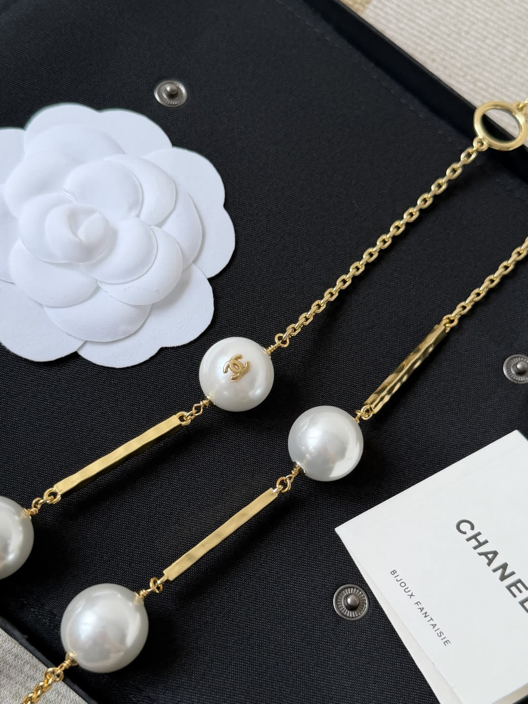 Chanel Pearl and Gold Necklace