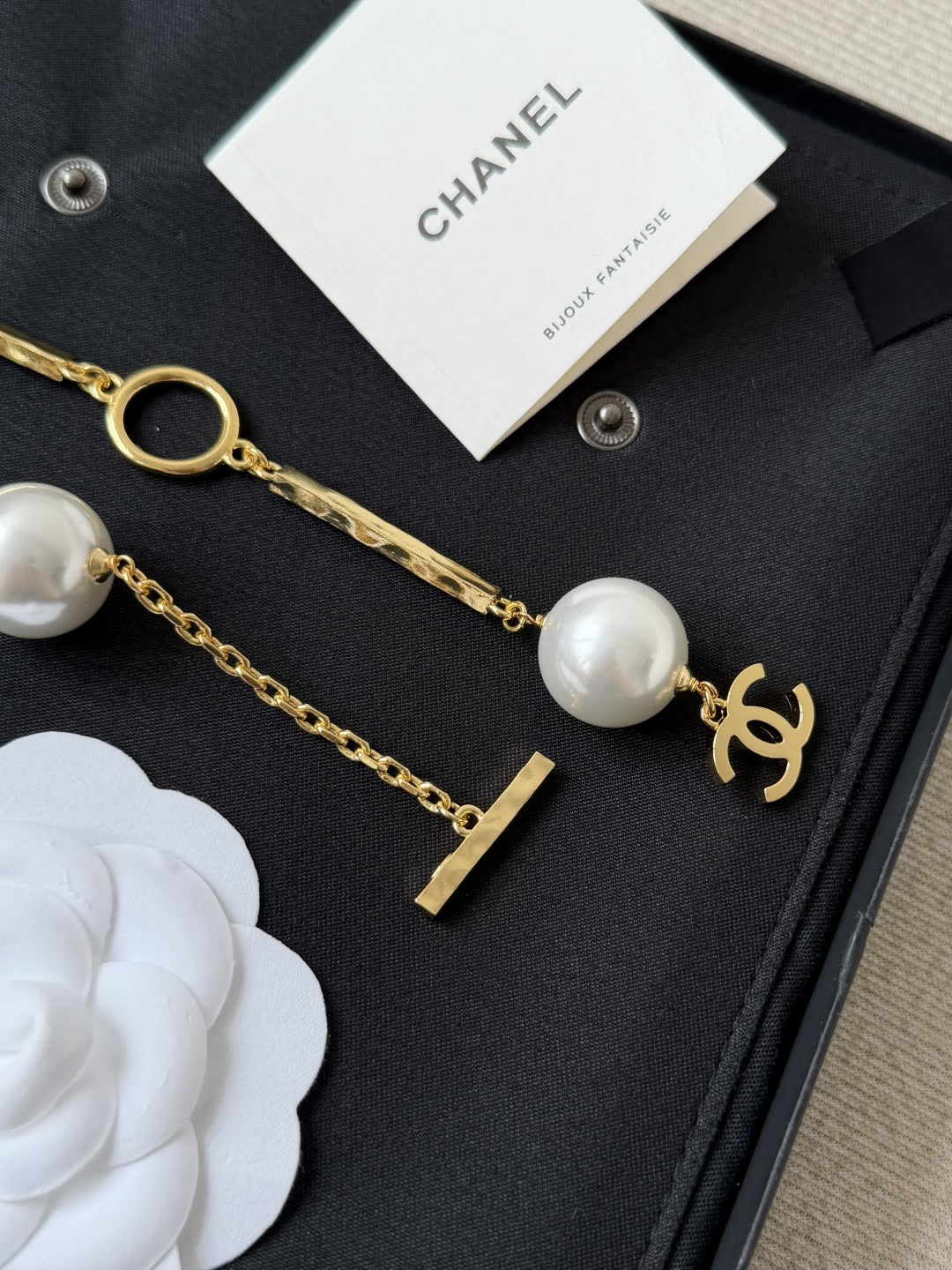 Chanel Pearl and Gold Necklace