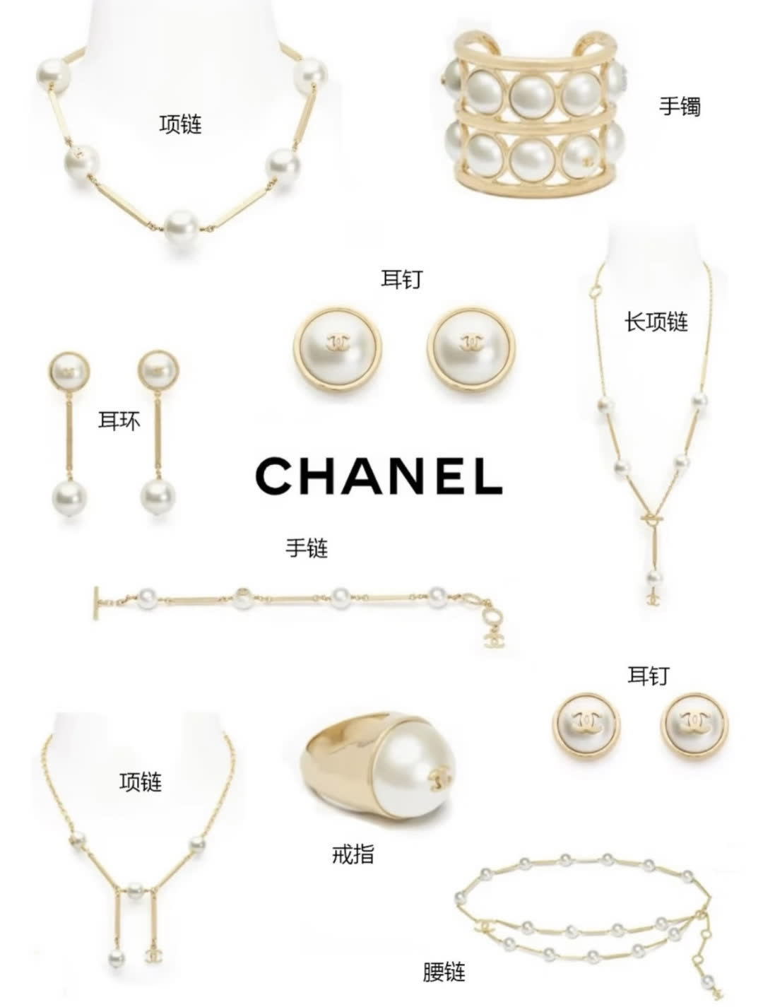 Chanel Pearl and Gold Necklace