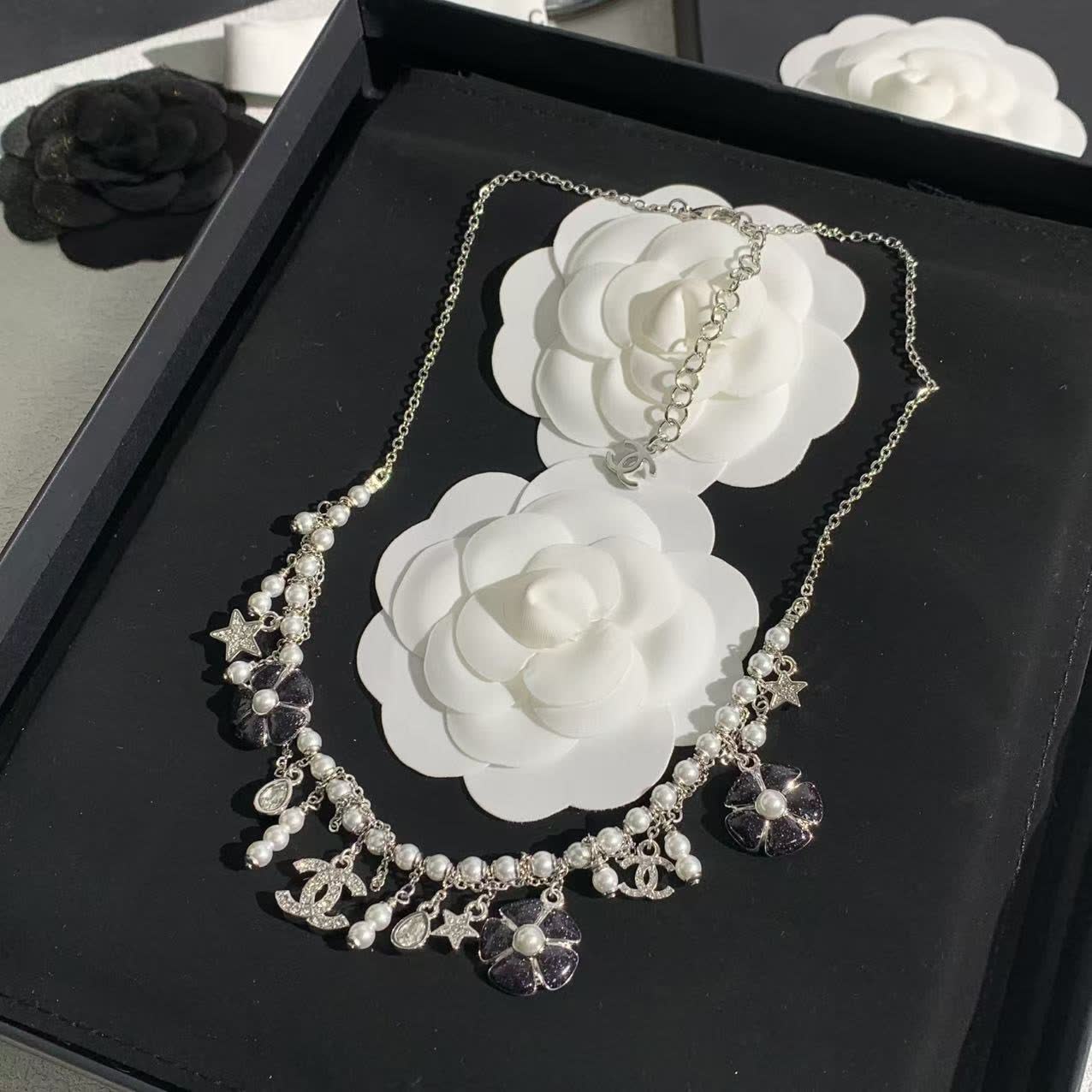 Chanel Silver Charm Necklace