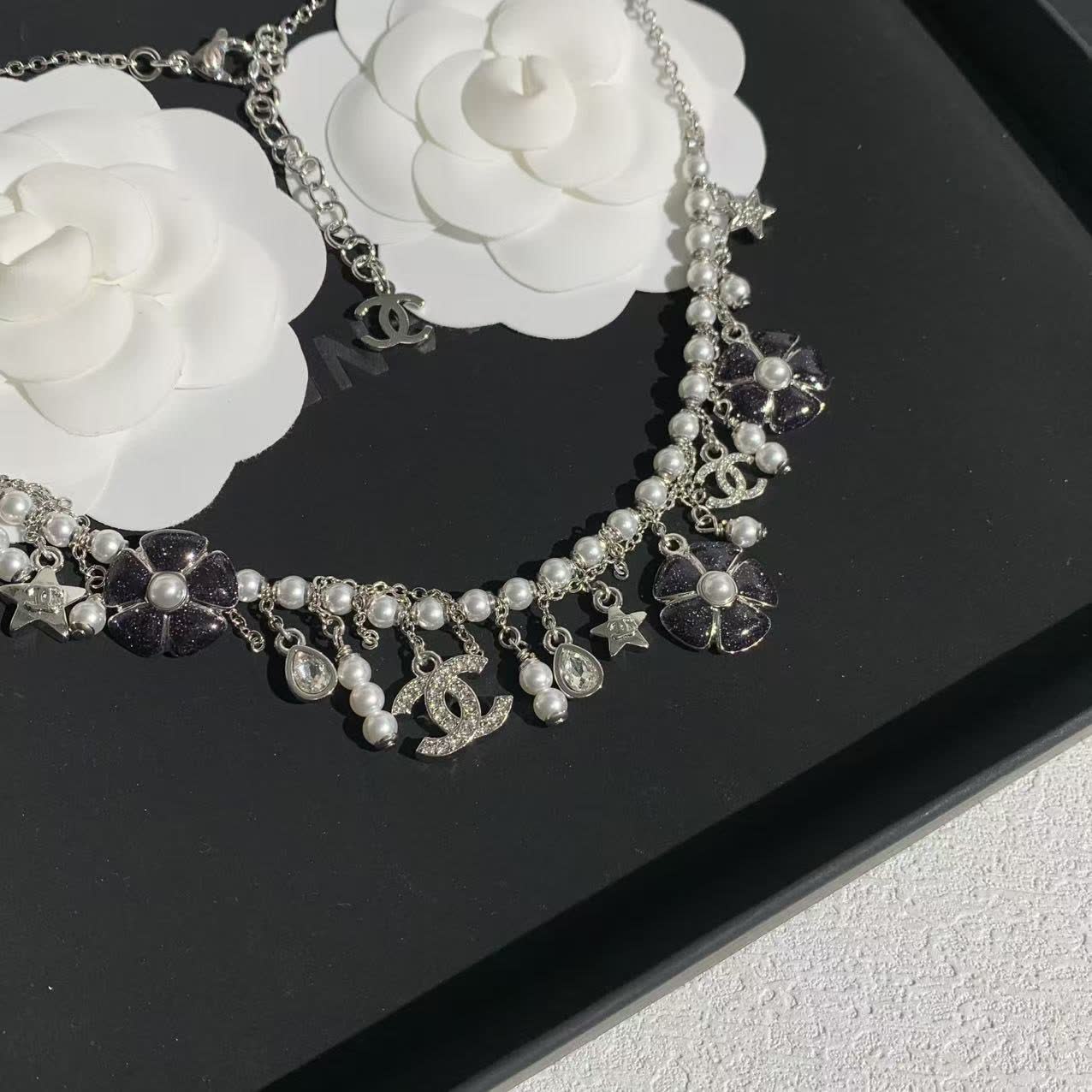 Chanel Silver Charm Necklace