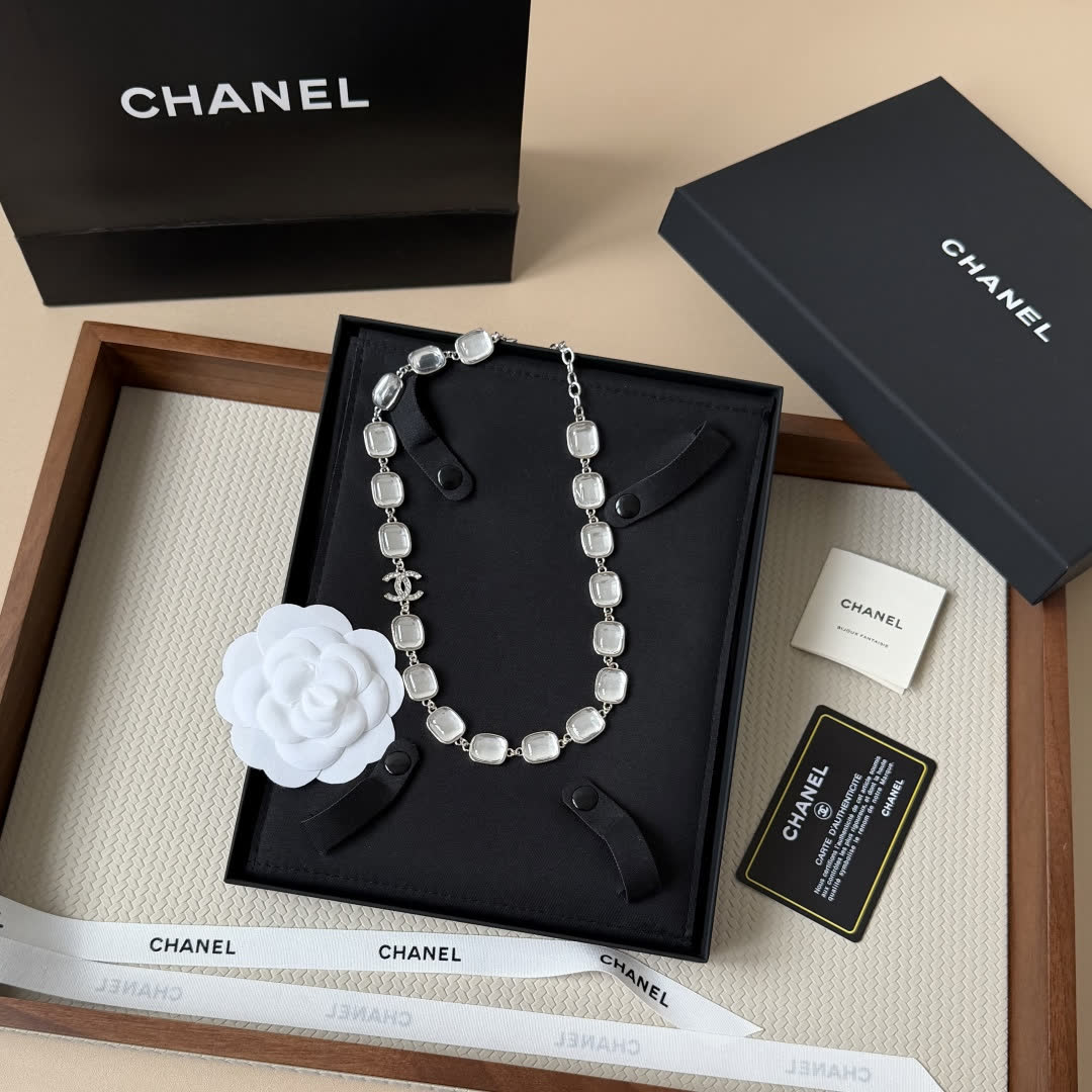 Chanel Crystal Necklace and Bracelet Set
