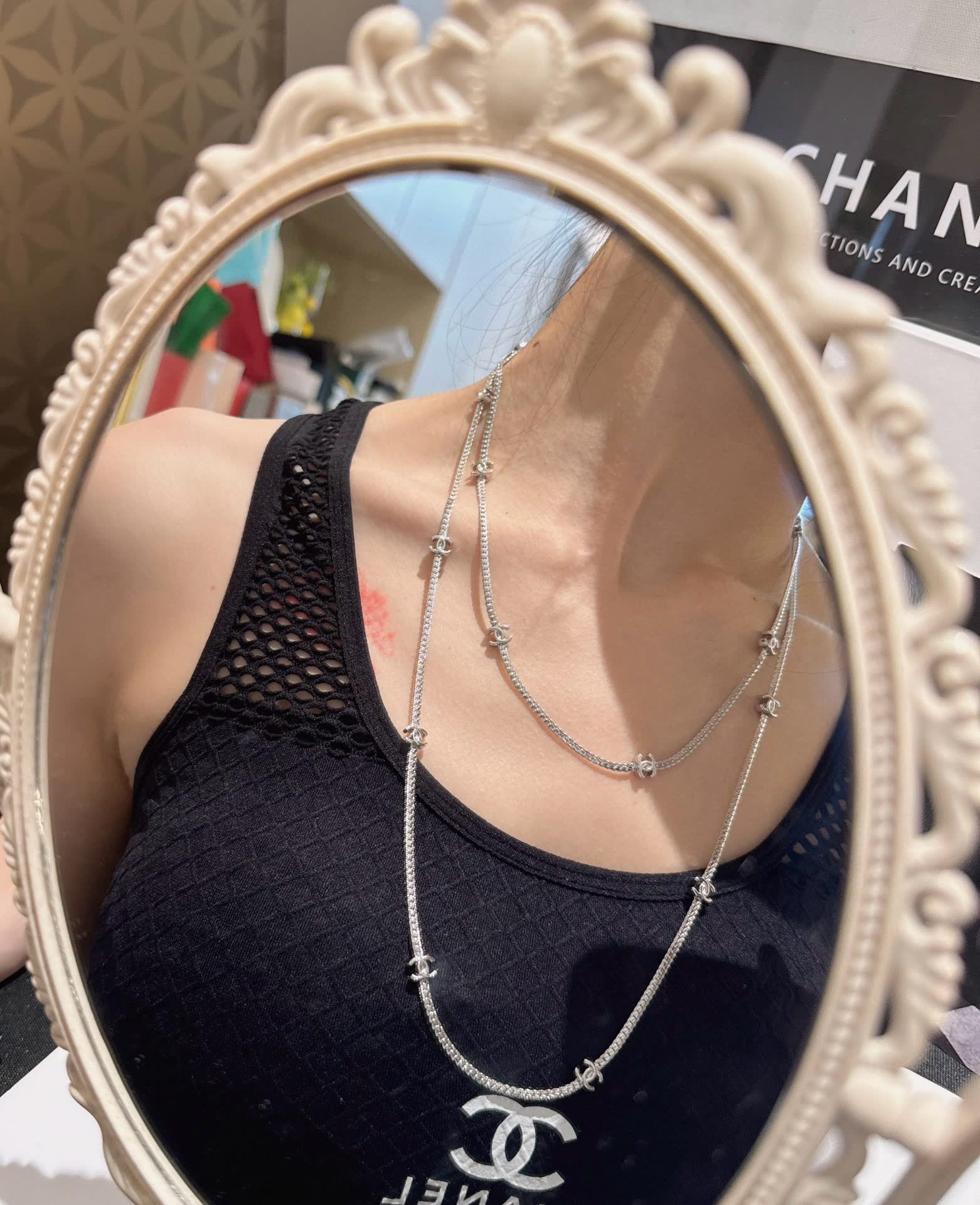 Chanel Silver Chain Necklace