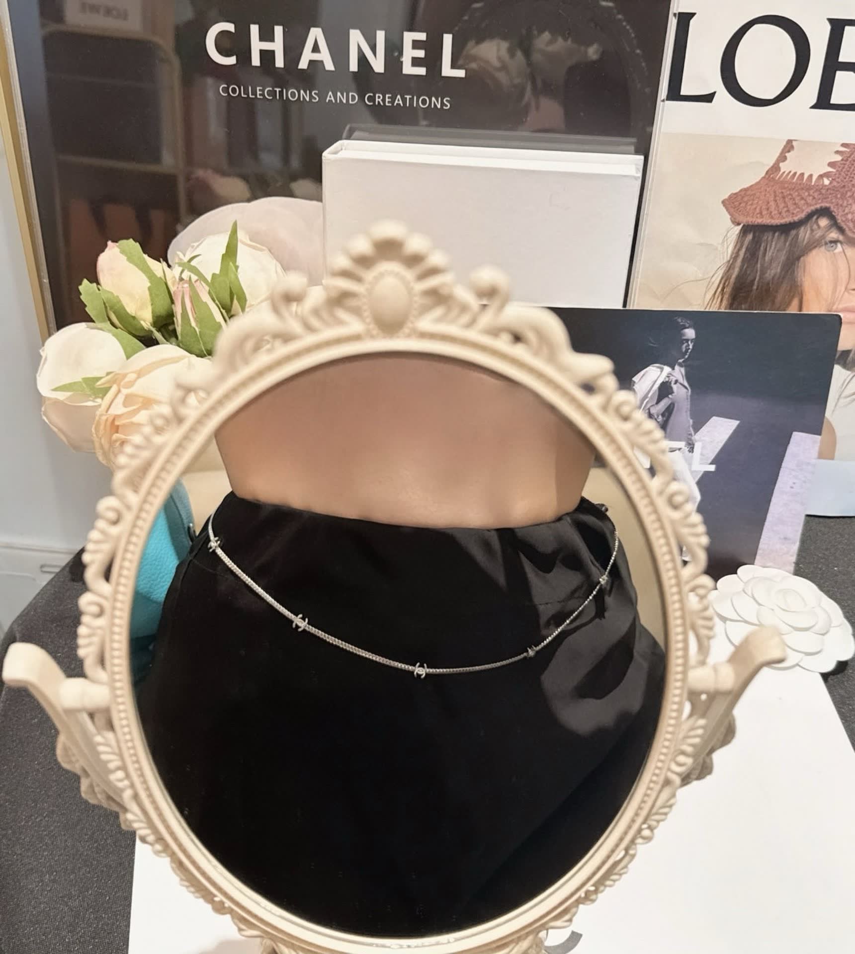 Chanel Silver Chain Necklace