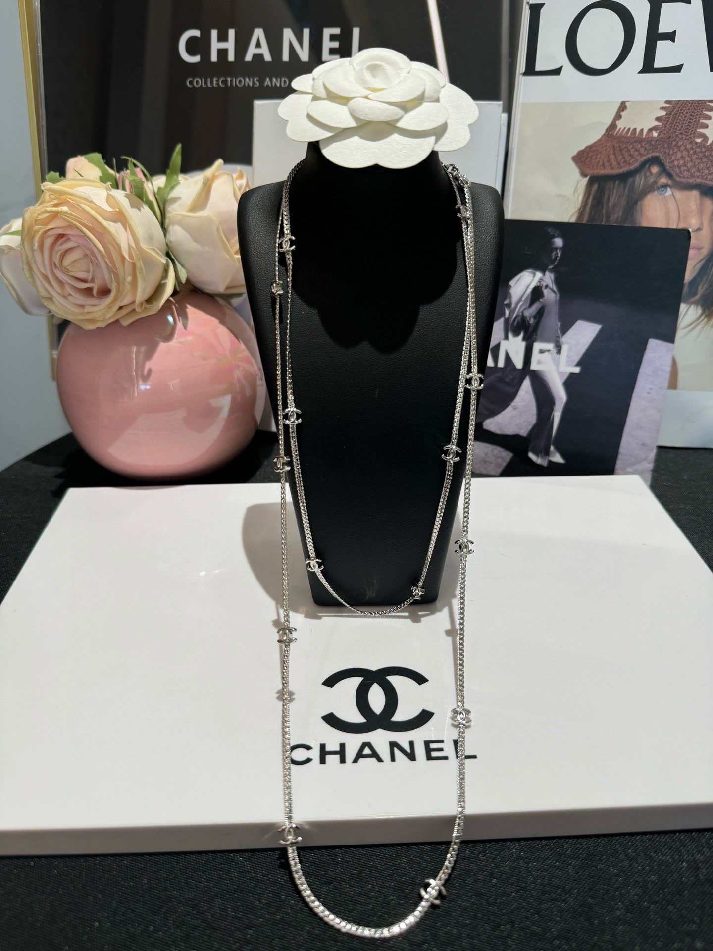 Chanel Silver Chain Necklace