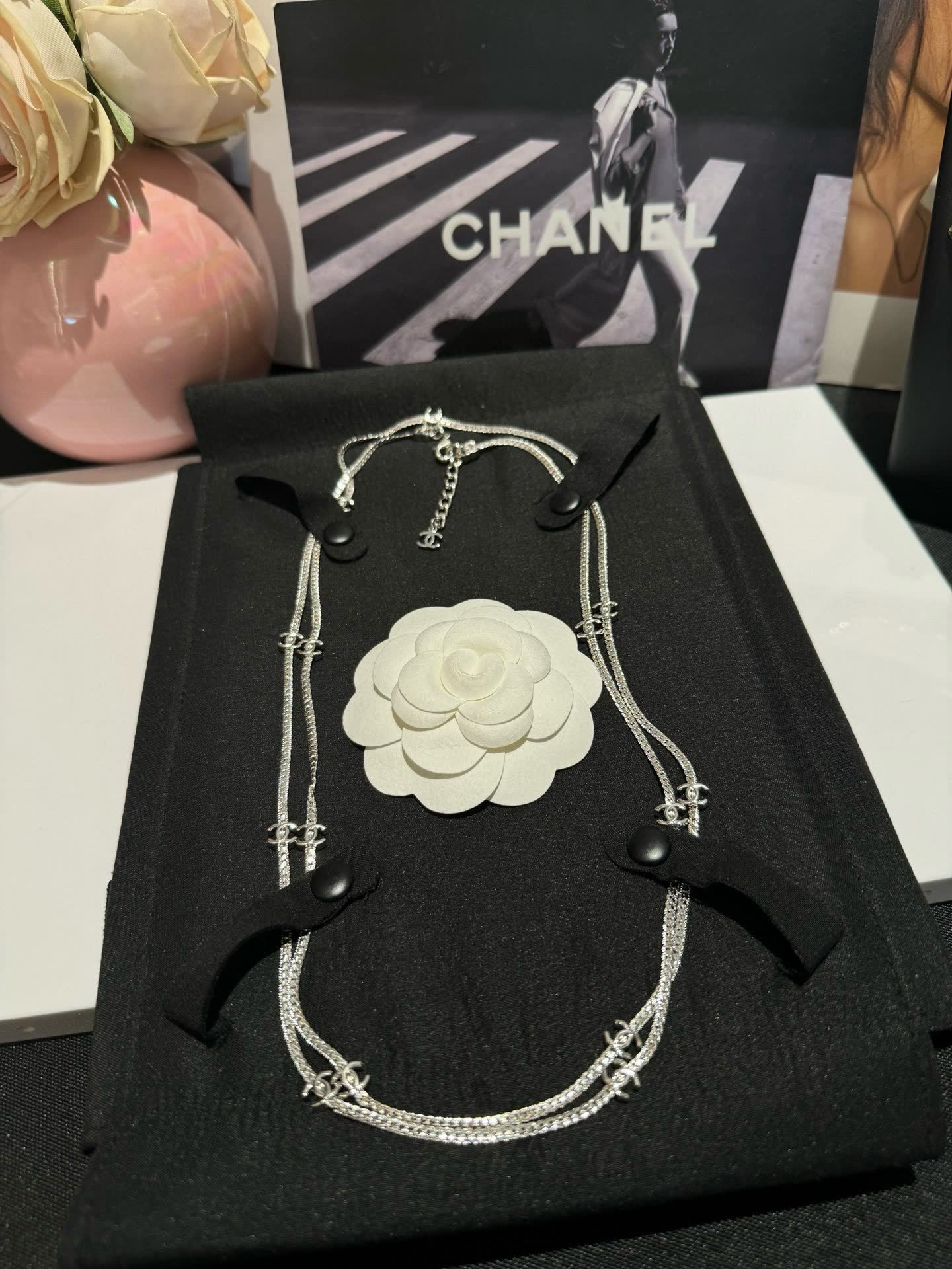 Chanel Silver Chain Necklace