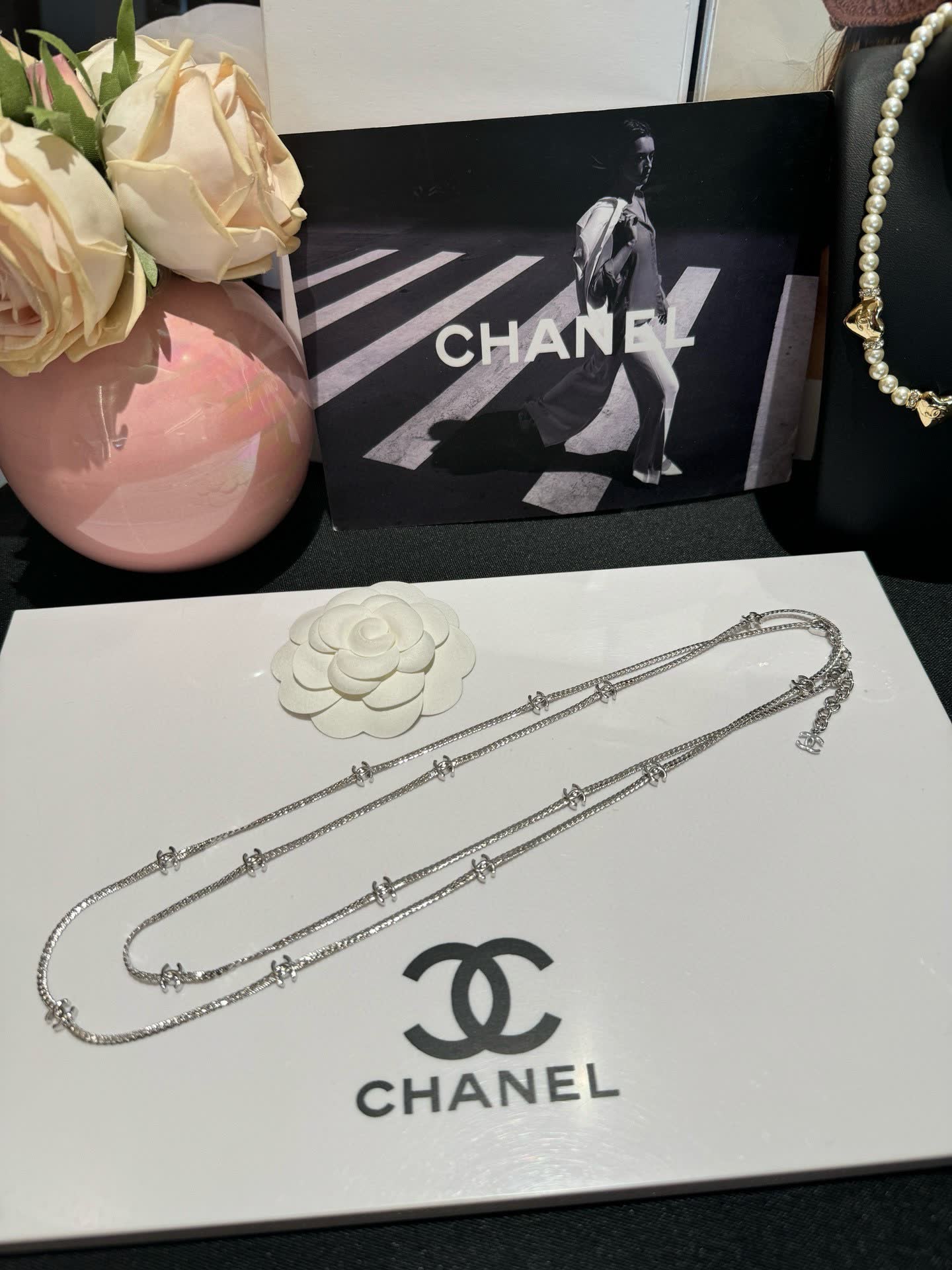 Chanel Silver Chain Necklace