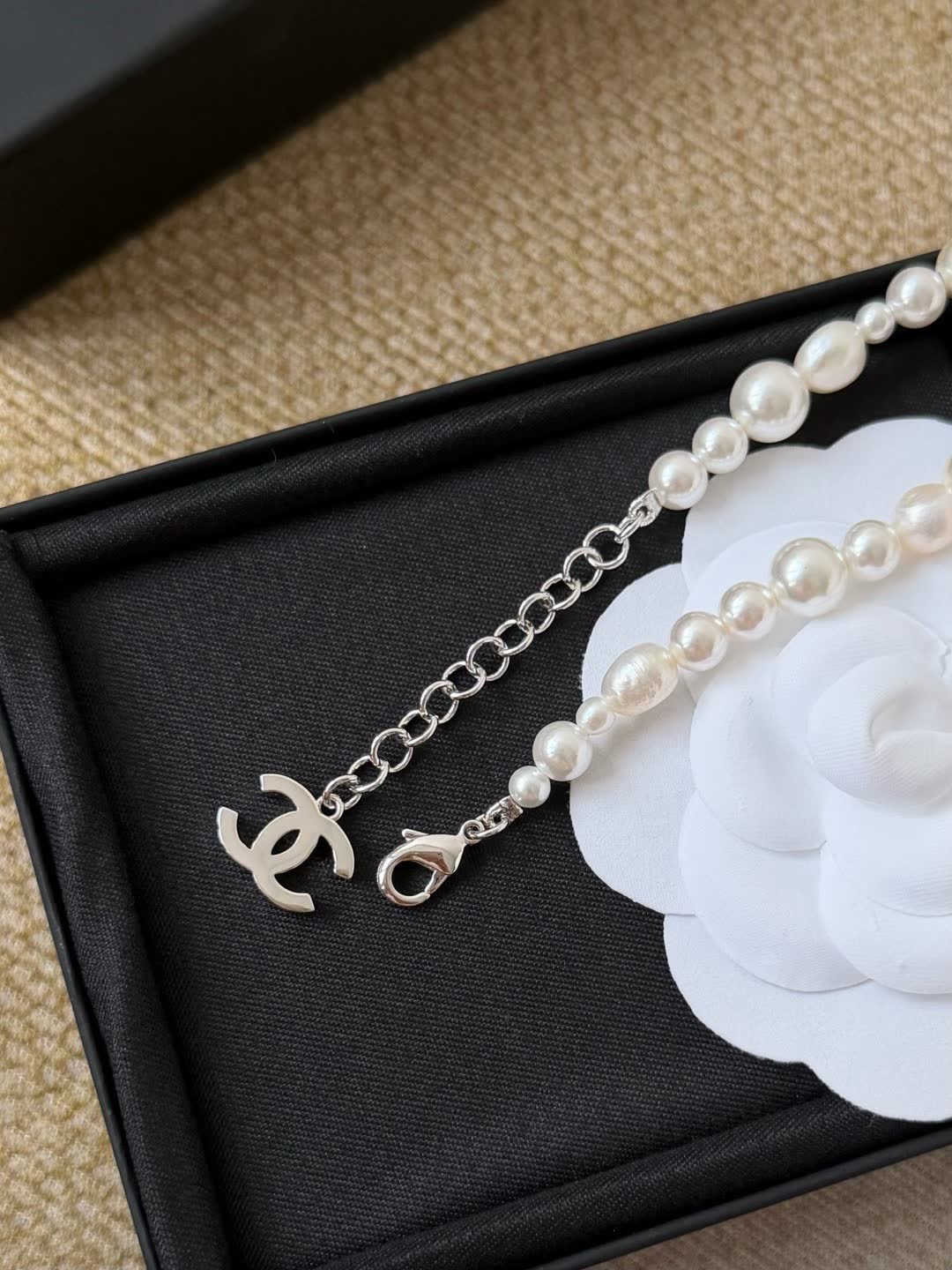Chanel Pearl Bracelet and Necklace Set