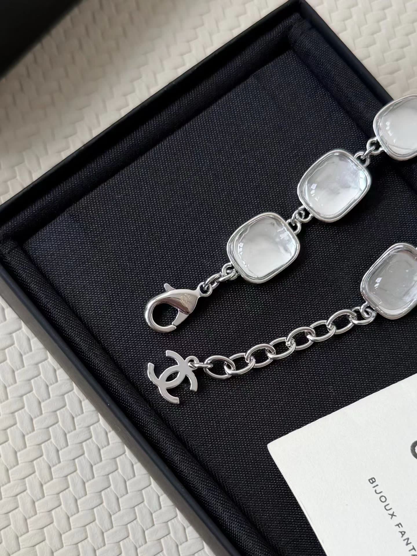 Chanel CC Logo Bracelet and Necklace Set