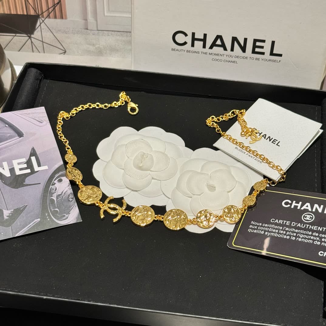 Chanel Pink Stone Necklace