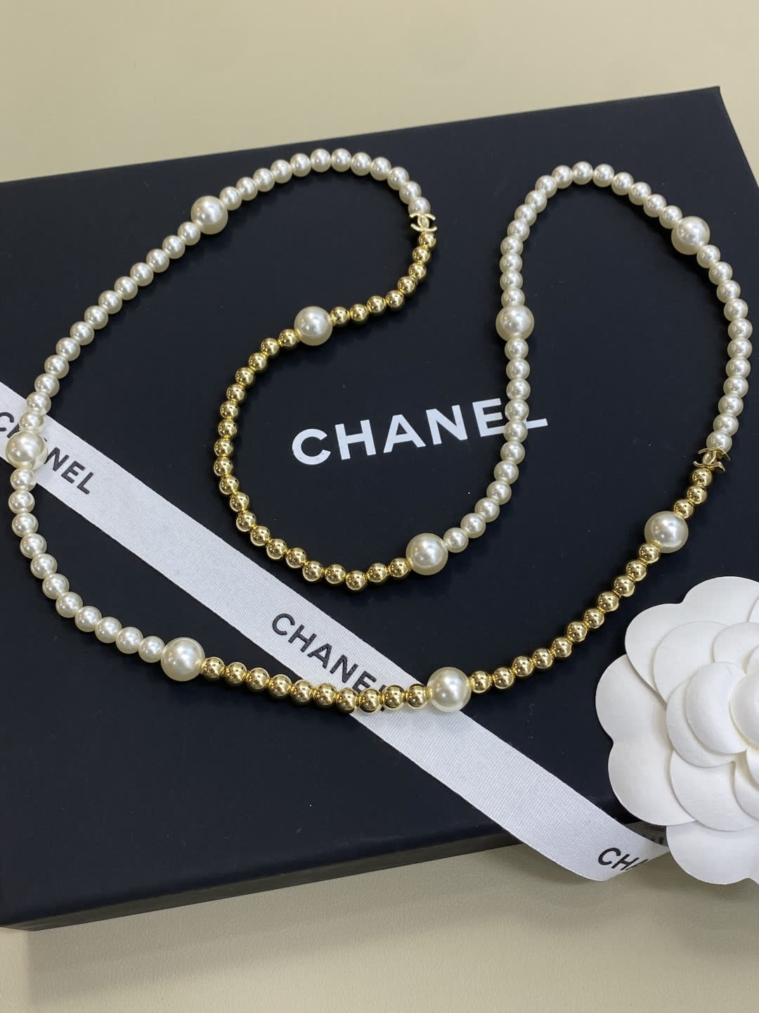 Chanel Double-Strand Pearl Necklace