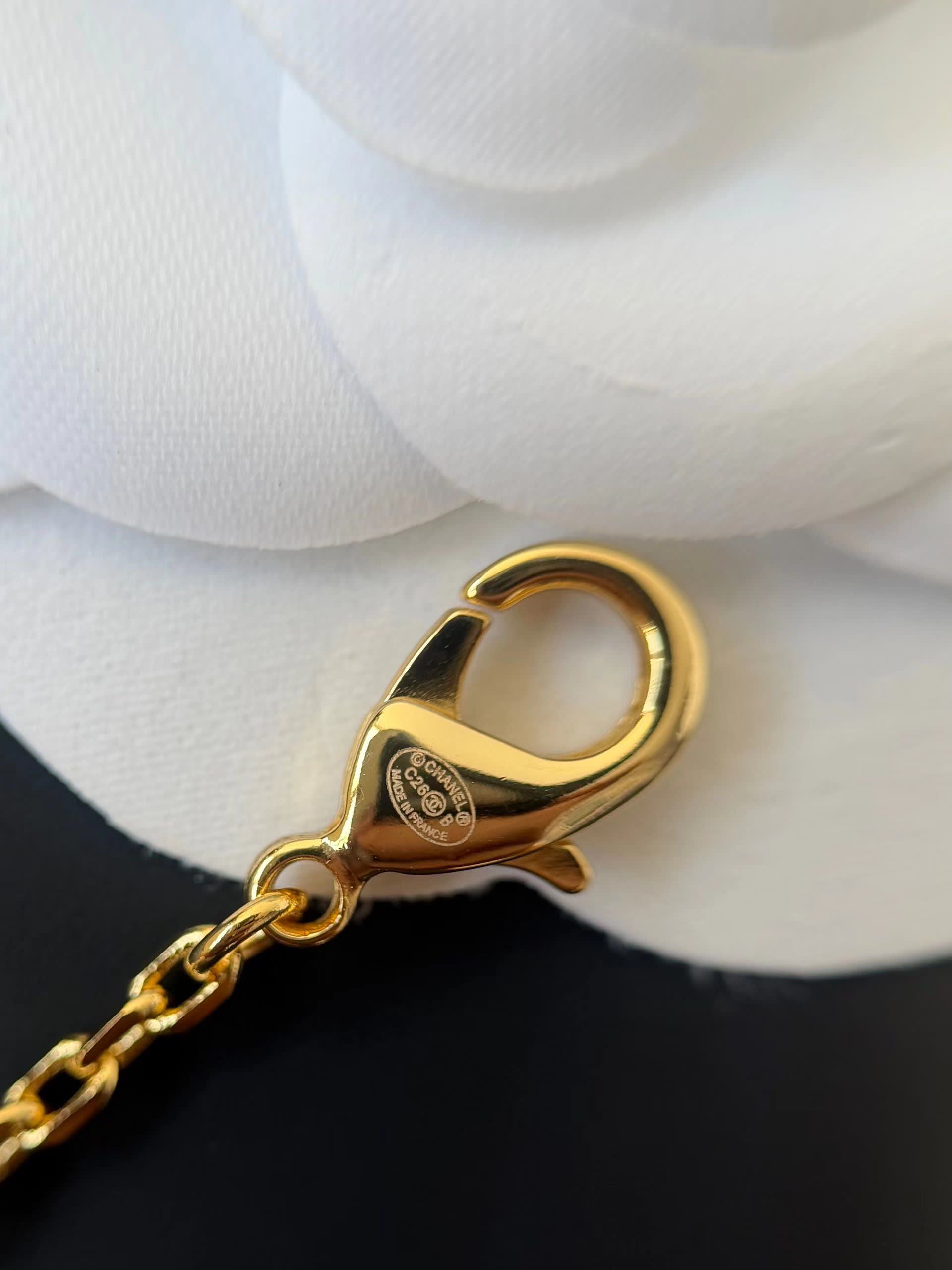 Chanel Enamel Flower and Pearl Necklace