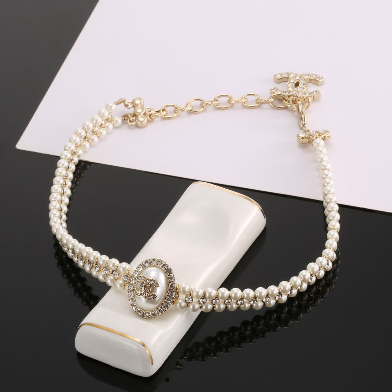 Chanel Pearl and Crystal Bracelet