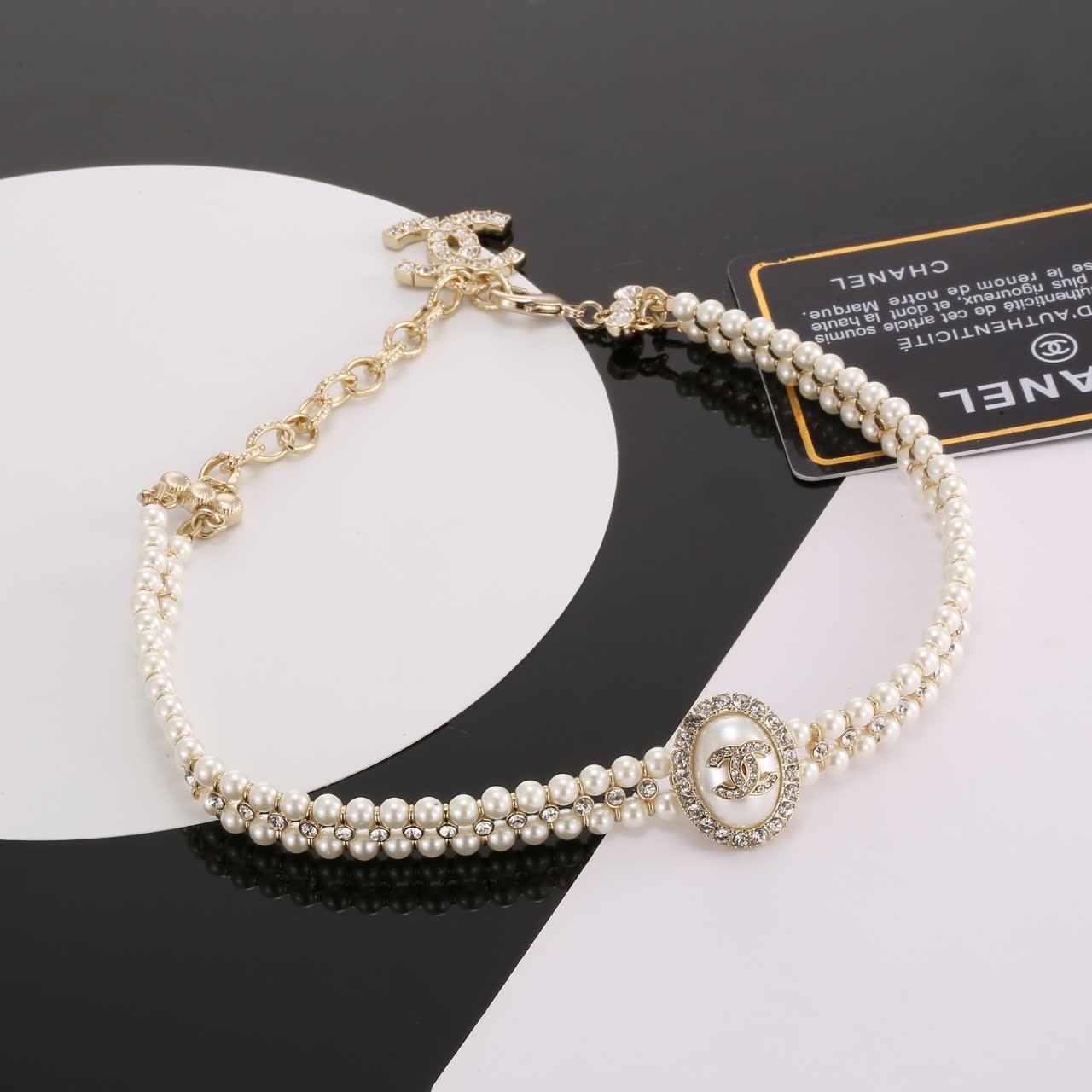 Chanel Pearl and Crystal Bracelet