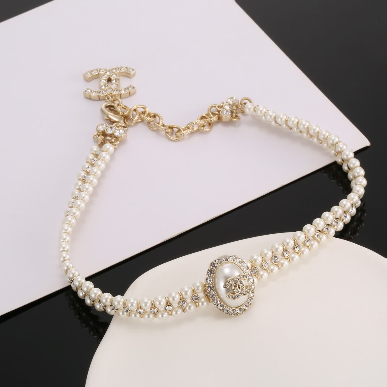 Chanel Pearl and Crystal Bracelet