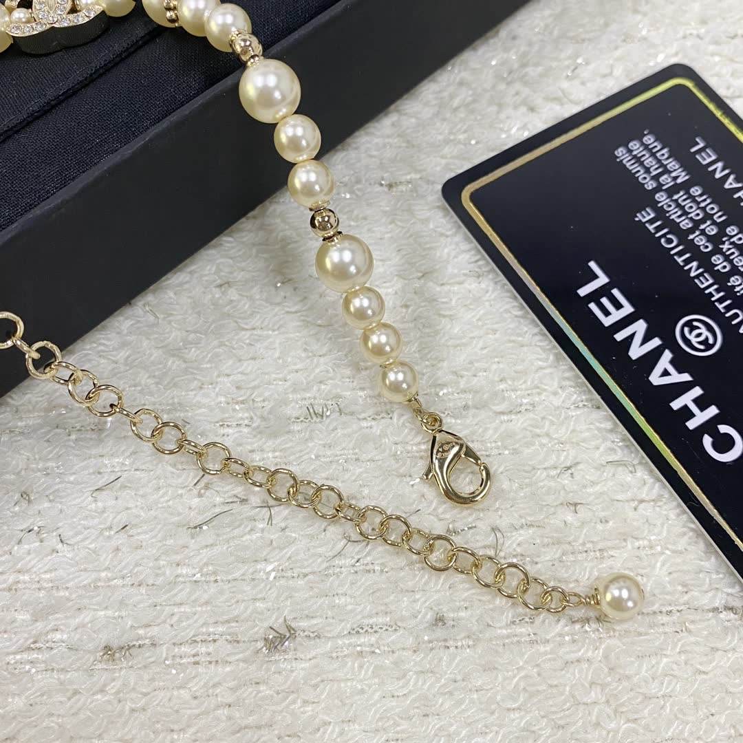 Chanel Pearl and Crystal Necklace