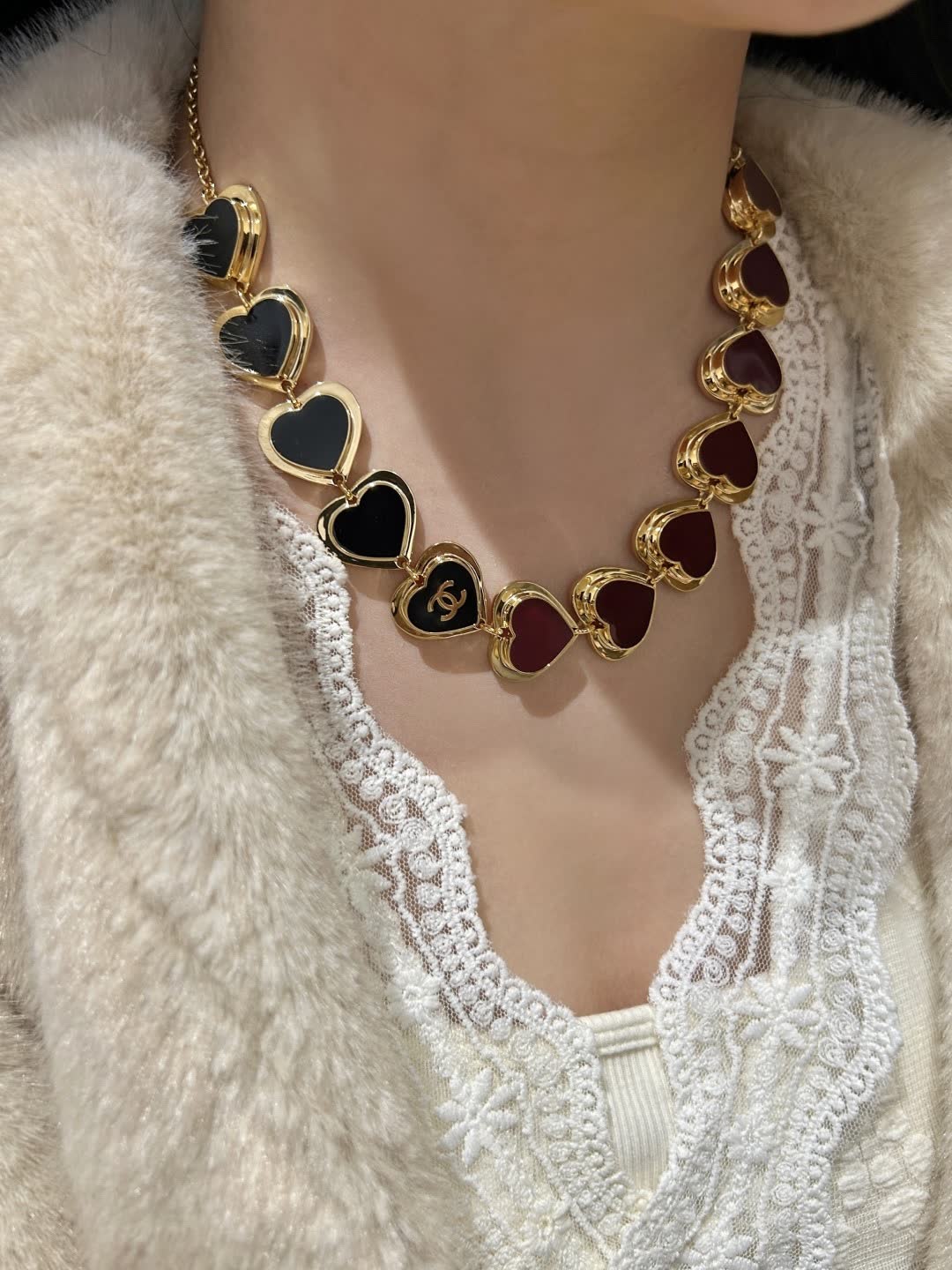 Chanel Heart Link Necklace