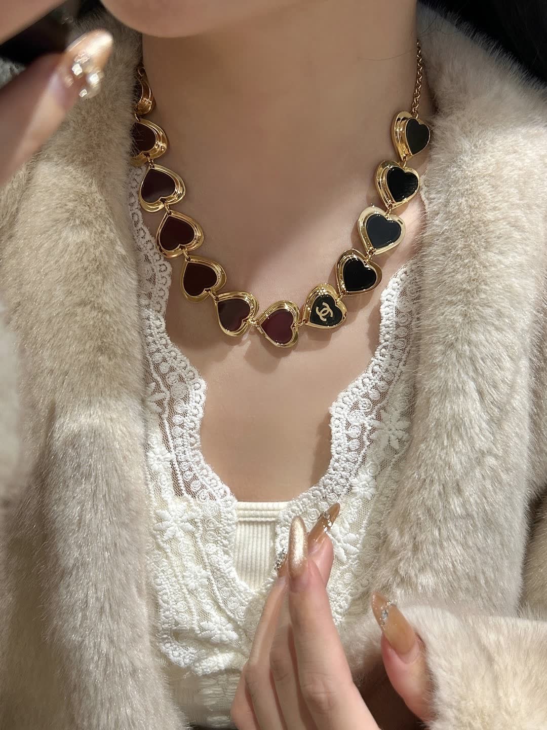 Chanel Heart Link Necklace