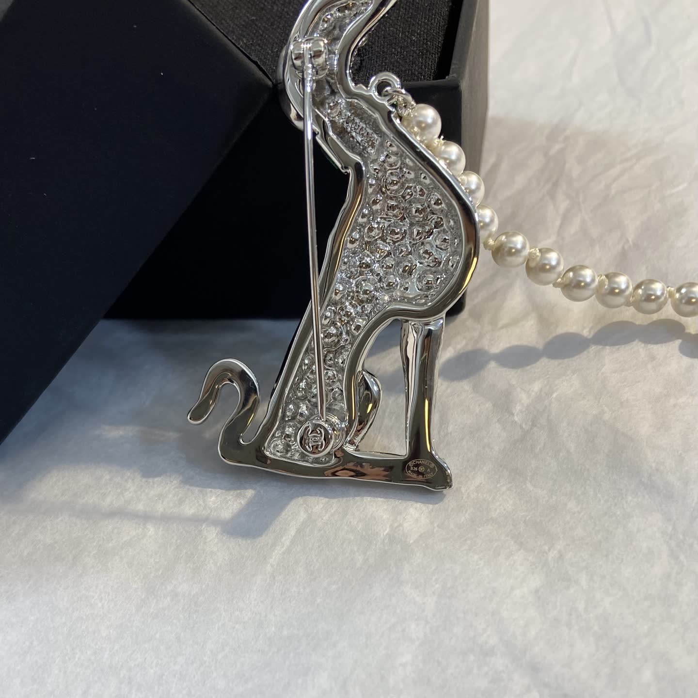 Chanel Pearl and Crystal Dog Necklace Set