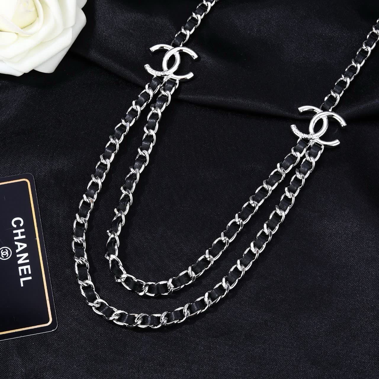 Chanel CC Logo Chain Necklace Chanel CC Logo Chain Necklace