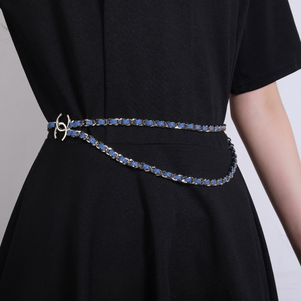 Chanel Blue Chain Necklace