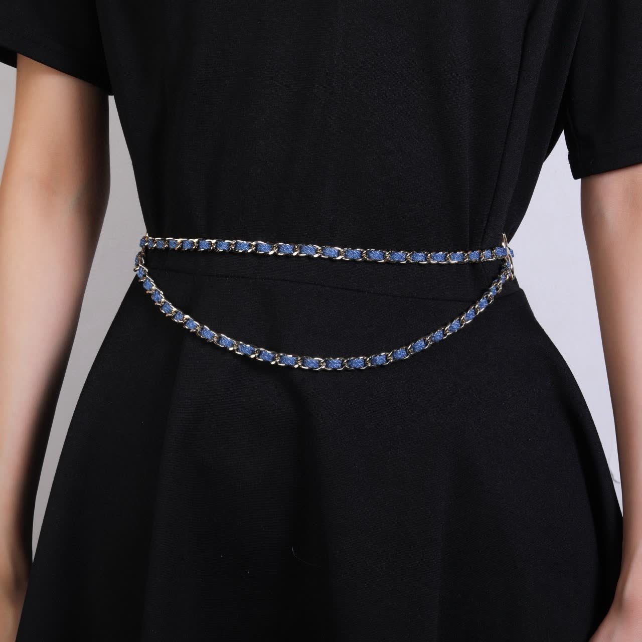 Chanel Blue Chain Necklace