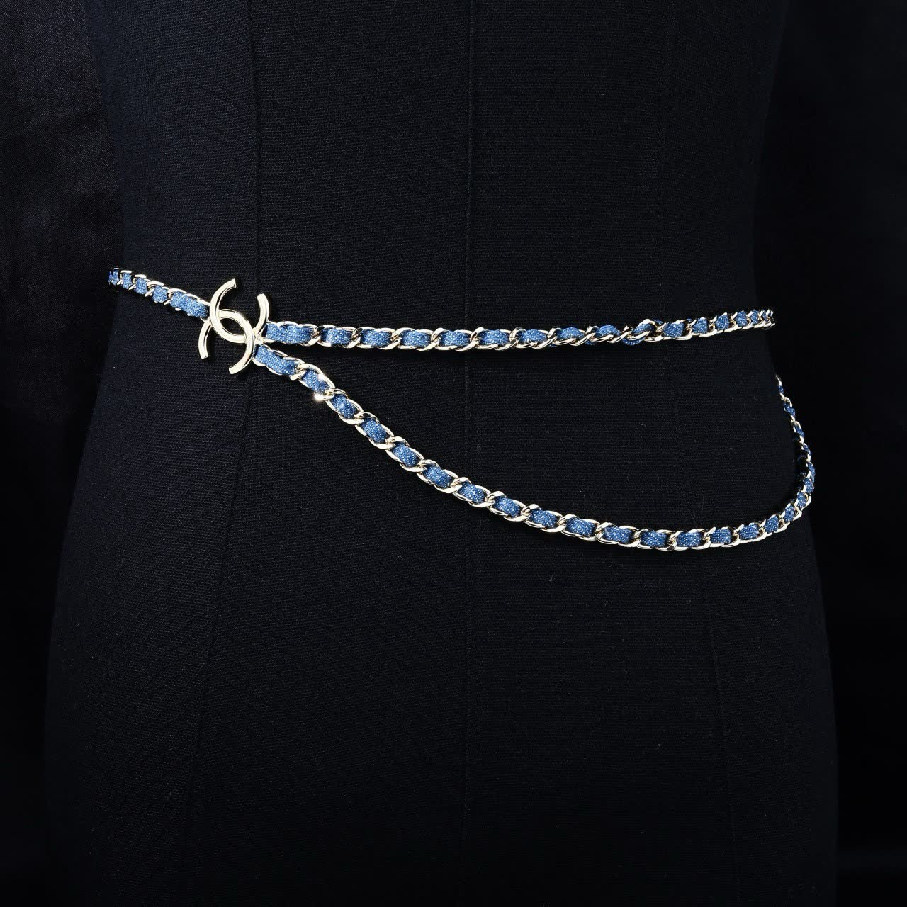 Chanel Blue Chain Necklace